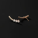 Women's Sparkly Floral And Star Ear Cuffs – Elegant Statement Jewelry
