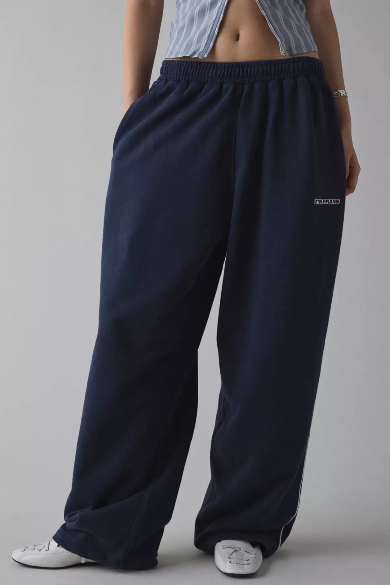 Women's Long Embroidered Relaxed Knit Pants – Effortless Chic Comfort