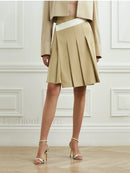 Asymmetric Striped High Waist Skirt