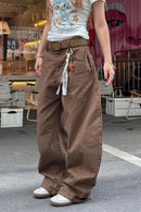 American Vintage Embroidered Wide Jeans