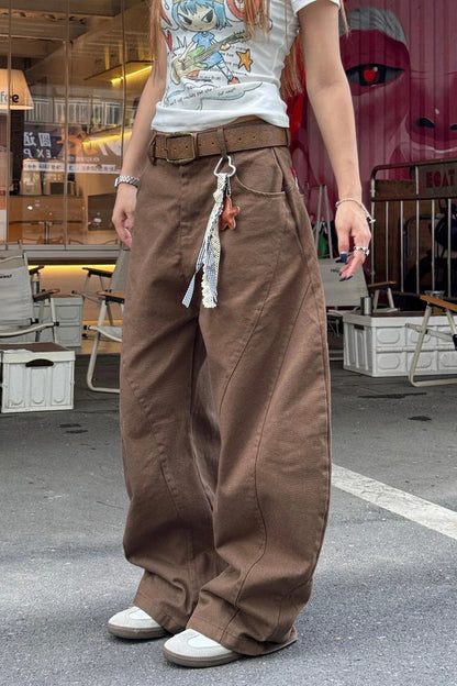 American Vintage Embroidered Wide Jeans