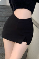 High Waist Plus Size Split Hot Girl A-Line Mini Skirt