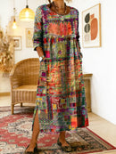 Maelle Printed Loose Midi Dress