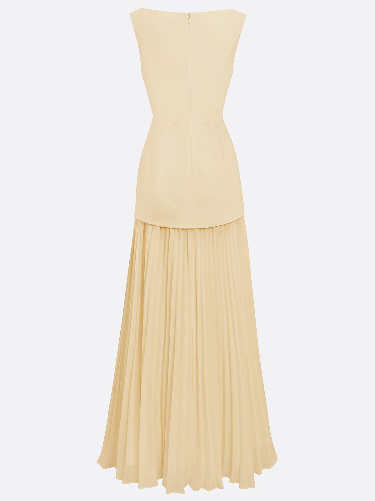 Women's Sleeveless Maxi Dress with Flowing Pleats – Elegant Bridesmaid Gown