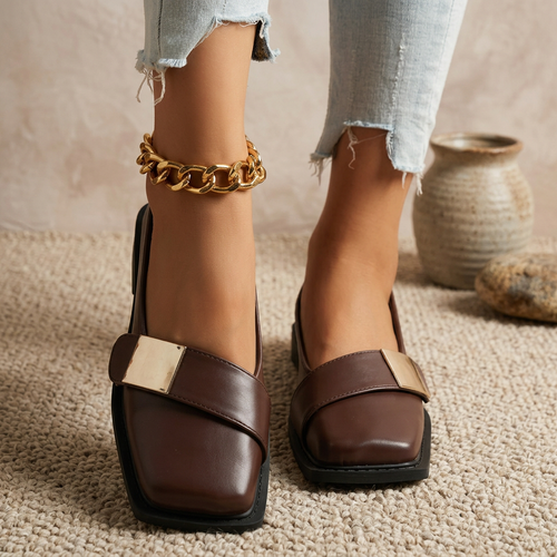 Women's Square Toe Slip-On Loafer Flats – Fashion Casual Shoes