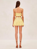 Women's Sequin Mirror Skirt Set – Sparkling Party Two Piece Outfit