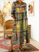 Maelle Printed Loose Midi Dress