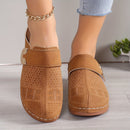 Women's Orthopedic Closed-Toe Suede Slippers – Cozy Comfort Lounge Shoes