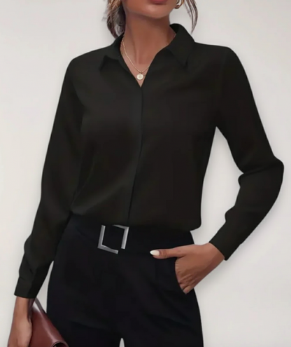 Women’s Tailored Blouse – Elegant Button-Up Shirt for Work and Daywear