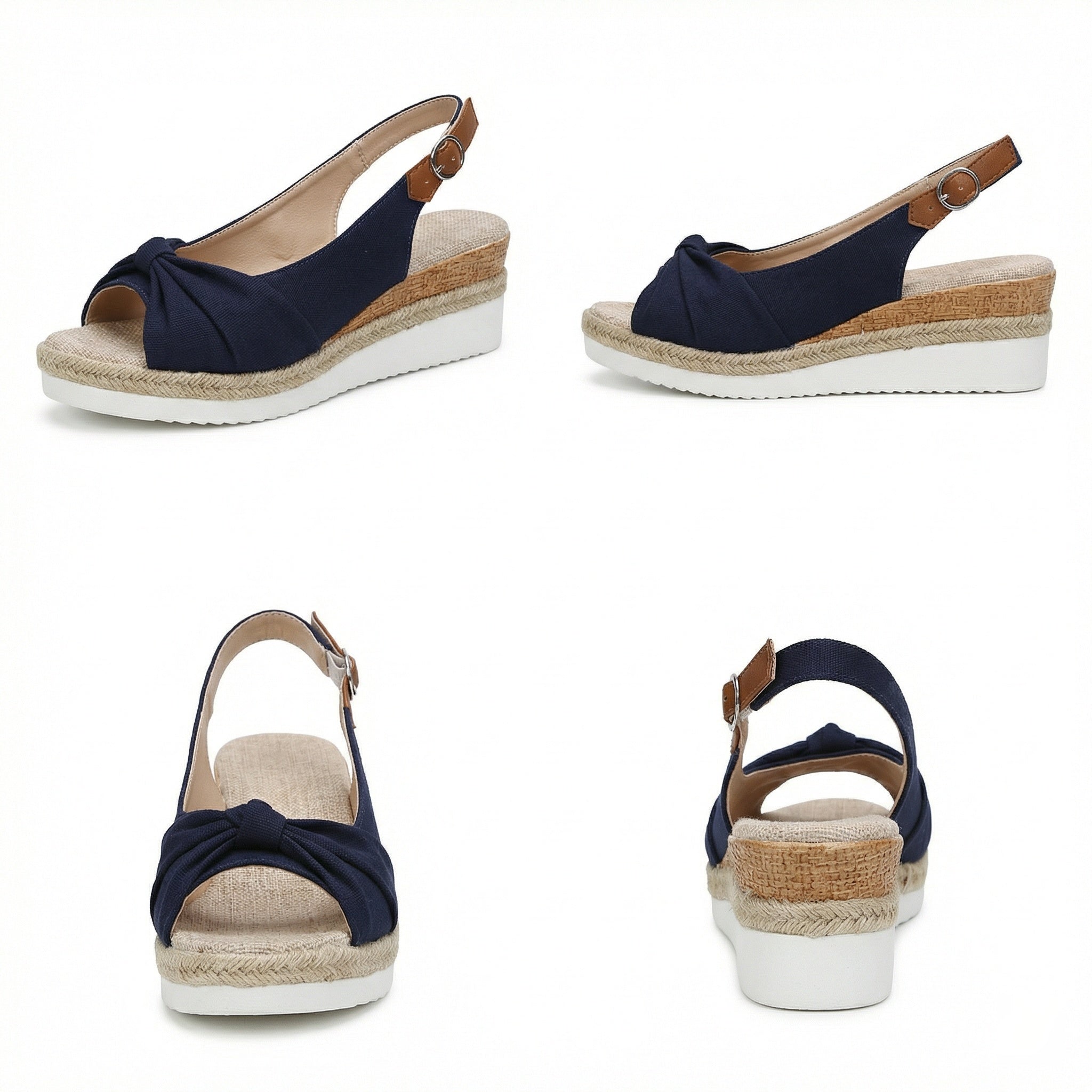 Women's Orthopedic Pointed-Toe Platform Sandals – Stylish Buckle Comfort Shoes