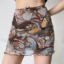 Butterfly Print Korean Bodycon Skirt