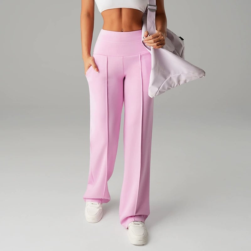 Women's Straight Leg Jogger Trousers – Casual Comfortable Everyday Pants