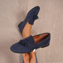 Women’s Vintage Tassel Slip-On Flats – Soft Sole Comfortable Shoes