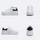 Women's White Textile Lace-Up Sneakers – Orthopedic Casual Comfort Trainers