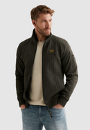 Men's Turtleneck Zip-Up Cardigan – Sweater with Side Pockets
