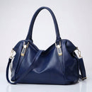 Women's Wide Leather Handbag With Long Strap – Stylish Shoulder Bag