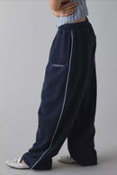 Women's Long Embroidered Relaxed Knit Pants – Effortless Chic Comfort