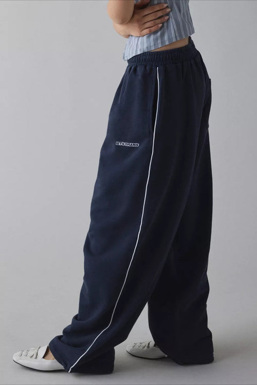 Women's Long Embroidered Relaxed Knit Pants – Effortless Chic Comfort