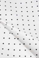 Ruched Polka Dot A-Line Midi Skirt