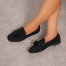 Women’s Vintage Tassel Slip-On Flats – Soft Sole Comfortable Shoes