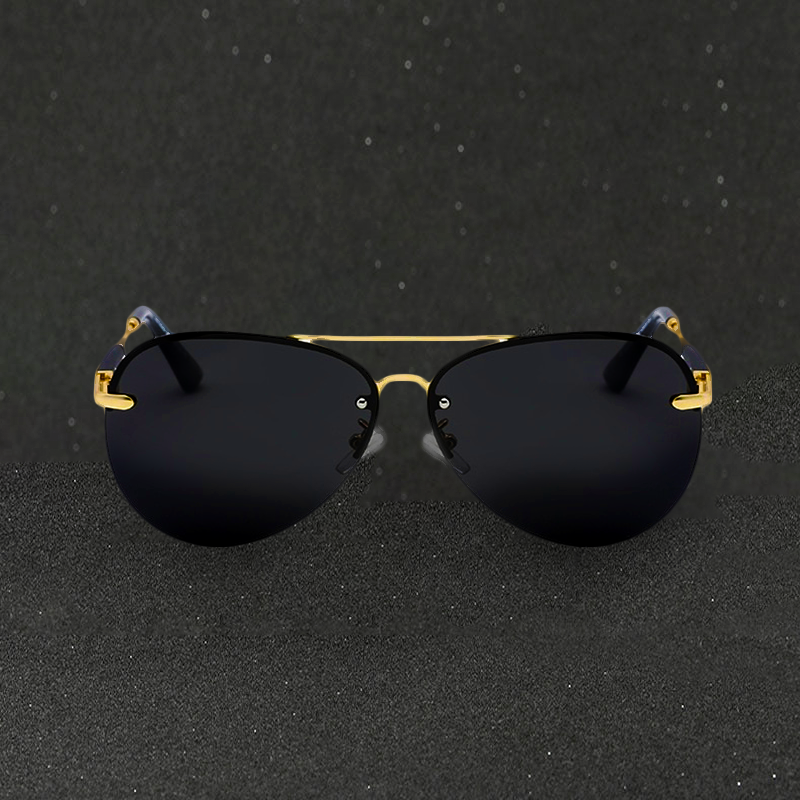 Mens Black Polarized Aviator Sunglasses UV Protection – Classic Pilot Shades