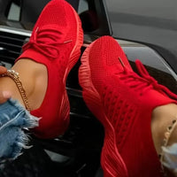 Women's Orthopedic Mesh Lace-Up Sneakers – Breathable Comfort Support Trainers
