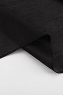 Double Layer Sheer Black High Slit Bodycon Skirt