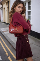 Corduroy A-Line Bodycon Skirt