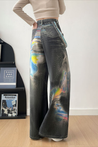 American Vintage Printed Cotton Trendy Jeans