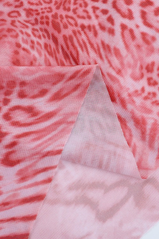 Animal Print Cowl Neck Birthday Dress