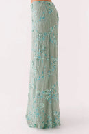 Beaded Sequin Embroidery Bodycon Maxi Skirt