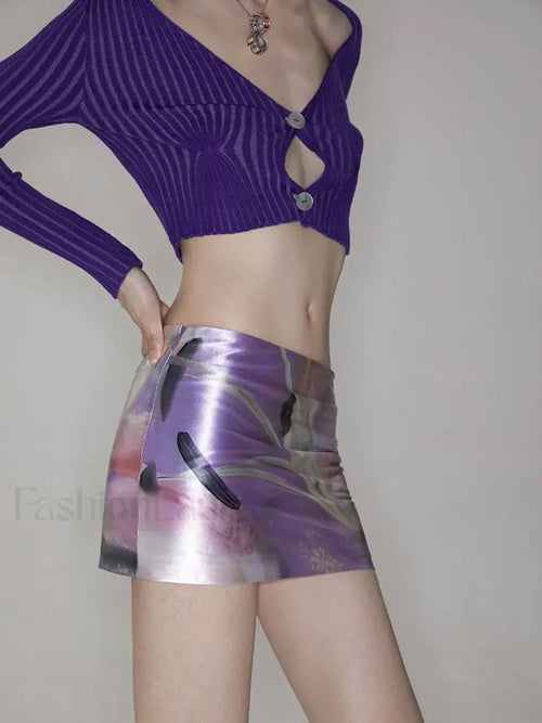 Floral Acetate Fanny Pack Skirt