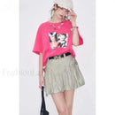 Gray Bowknot Pleated Sweet Skirt