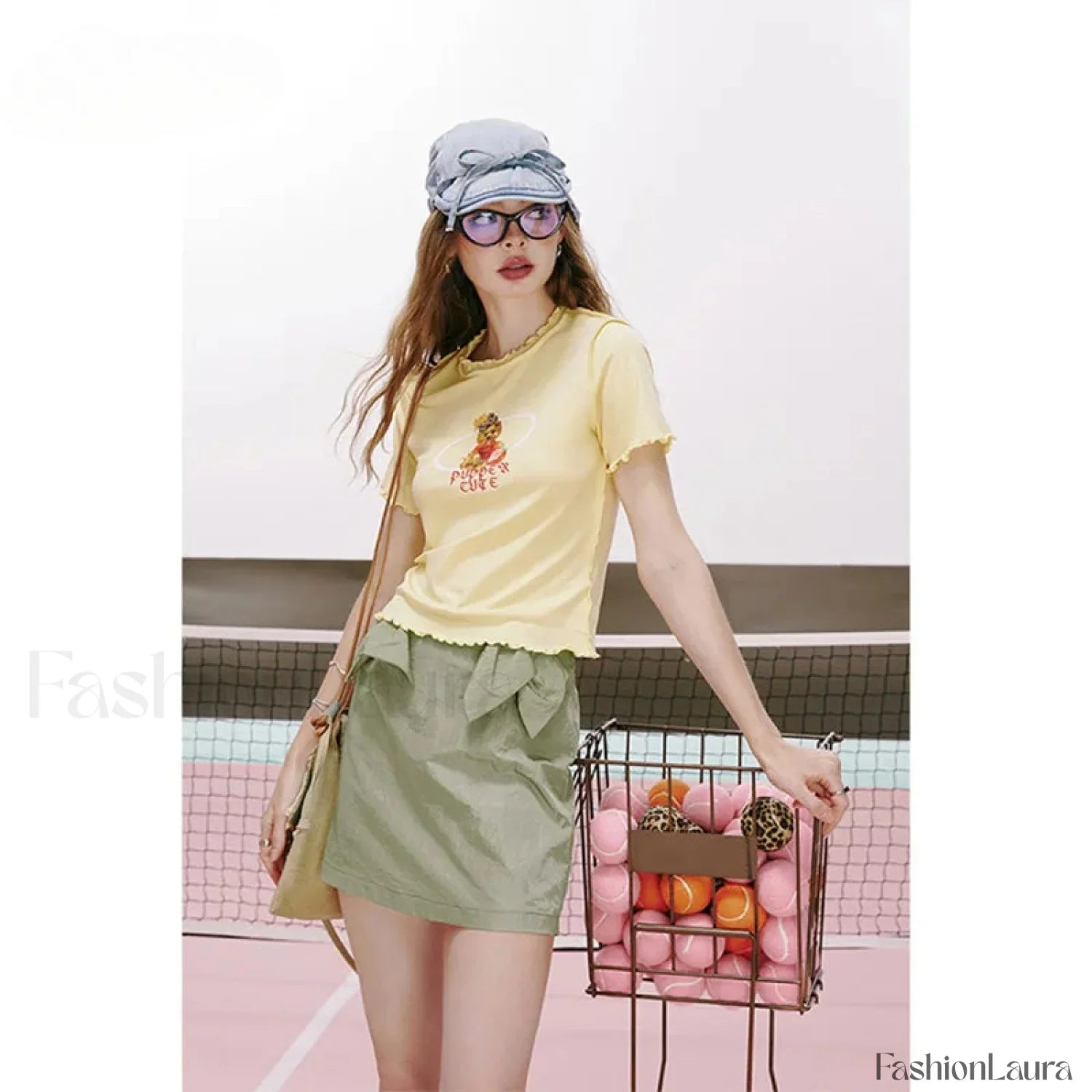 Green Bow Workwear A-Line Skirt