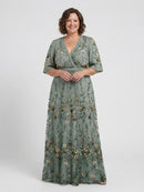 Women's Long Floral V-Neck Maxi Dress – Elegant Summer Flow Dress