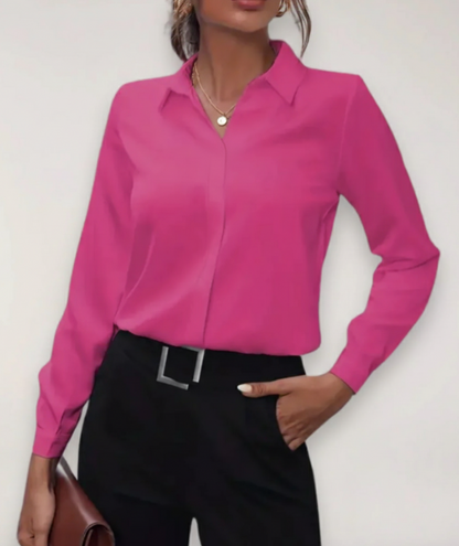 Women’s Tailored Blouse – Elegant Button-Up Shirt for Work and Daywear