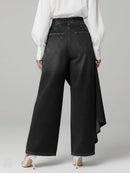 Women's High Waist Wide-Leg Denim Pants – Cape Style Flare Jeans