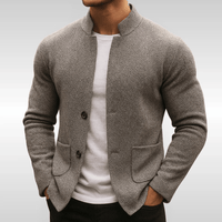 Men's Buttoned Wool Cardigan – Scandinavian Long Sleeve Knit Sweater