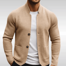 Men's Buttoned Wool Cardigan – Scandinavian Long Sleeve Knit Sweater