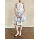 Lace Up Minimalist Casual Skirt