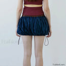 Lantern Puffball Elastic Waist Skirt