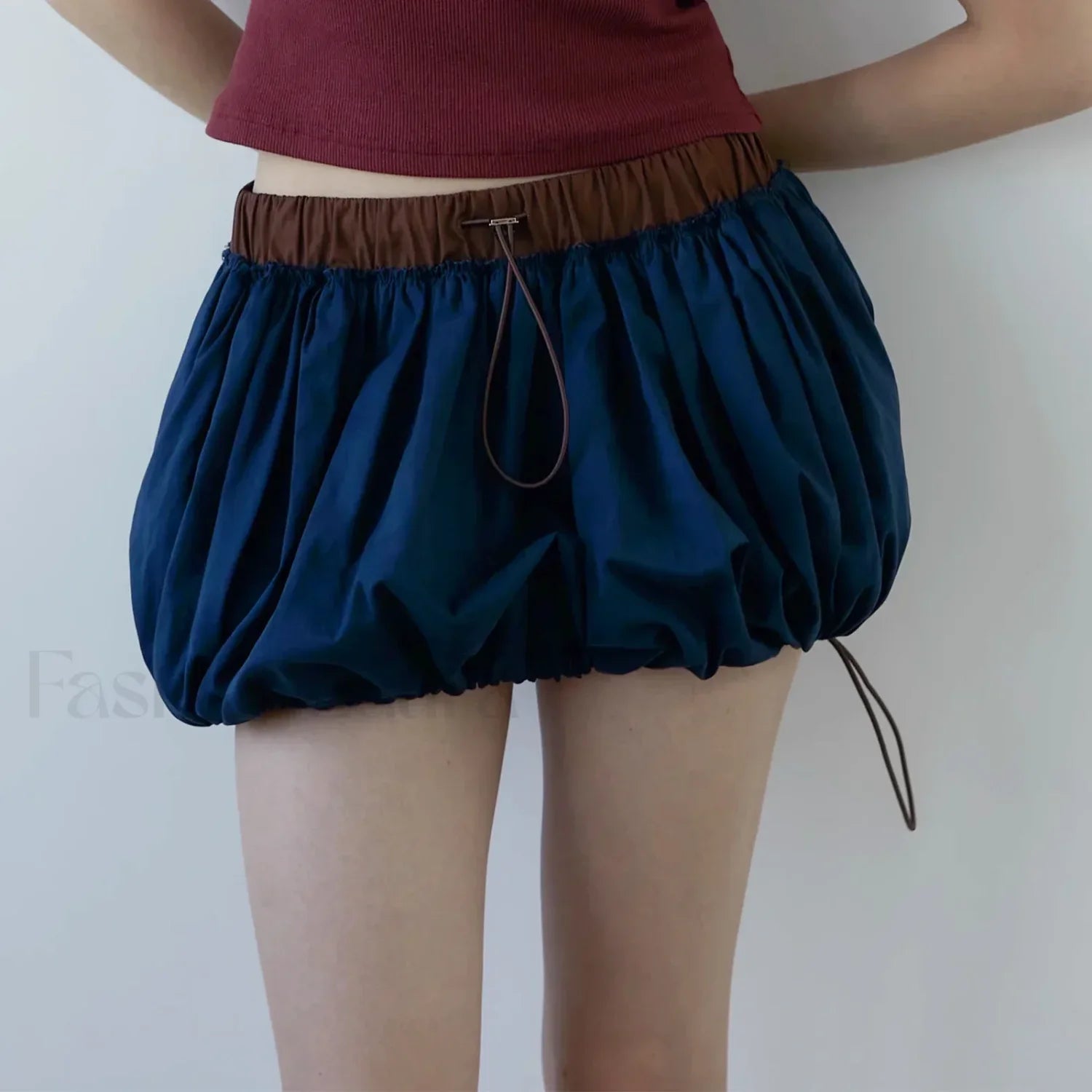Lantern Puffball Elastic Waist Skirt