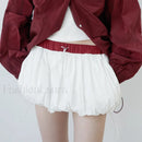 Lantern Puffball Elastic Waist Skirt