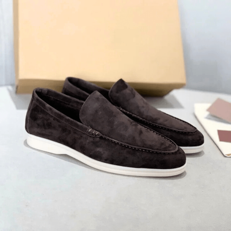 Men's Casual Suede Slip-On Loafers – Comfortable Everyday Smart Shoes