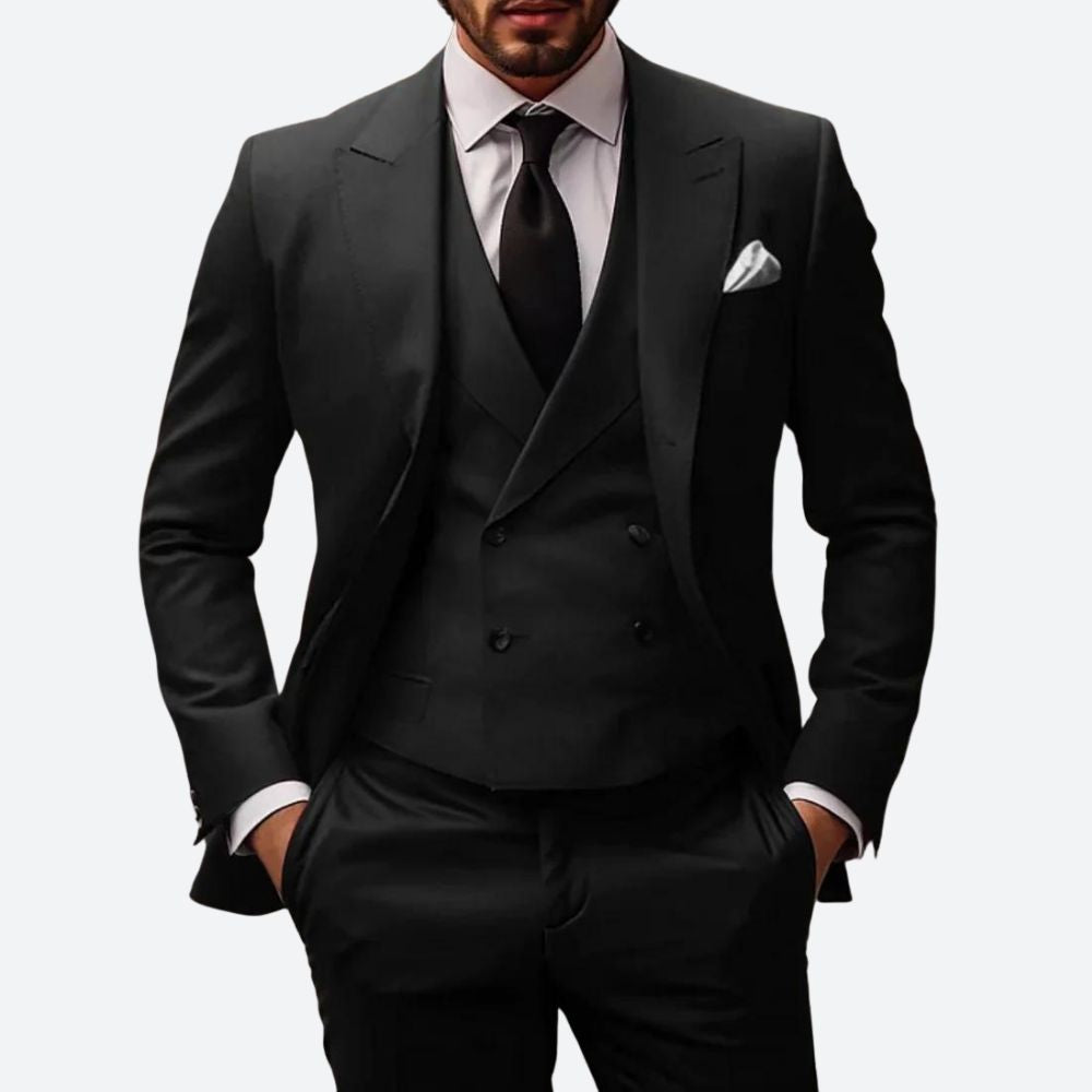 Men’s 3-Piece Suit – Luxurious Tailored Elegant Formal Occasion Style