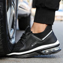Women's Black Non-Slip Athletic Sneakers – Steel Toe Safety Work Trainers