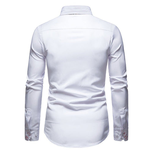 Mens Slim Fit Long Sleeve Shirt Modern Stretch – Casual Dress Shirt