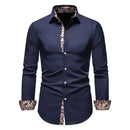 Mens Slim Fit Long Sleeve Shirt Modern Stretch – Casual Dress Shirt