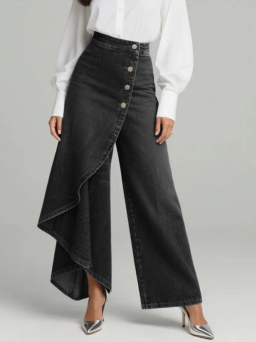 Women's High Waisted Wide Leg Jeans – Relaxed Fit Casual Denim