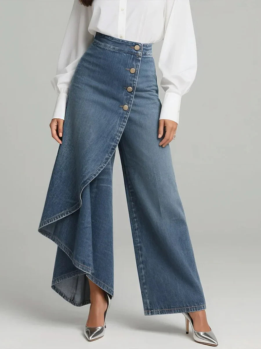 Women's High Waisted Wide Leg Jeans – Relaxed Fit Casual Denim